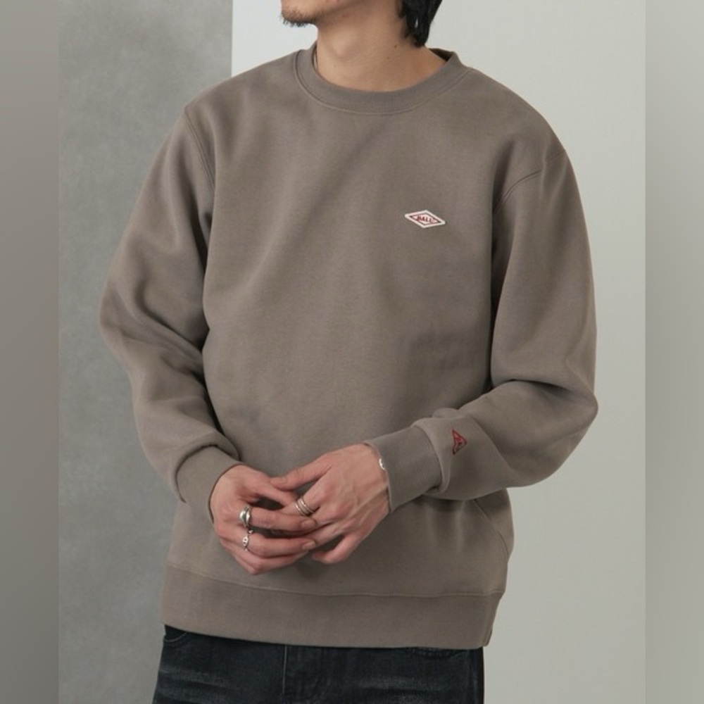 BALL Original Logo Patch Crew Sweatshirt (Taupe Brown) - Size Medium